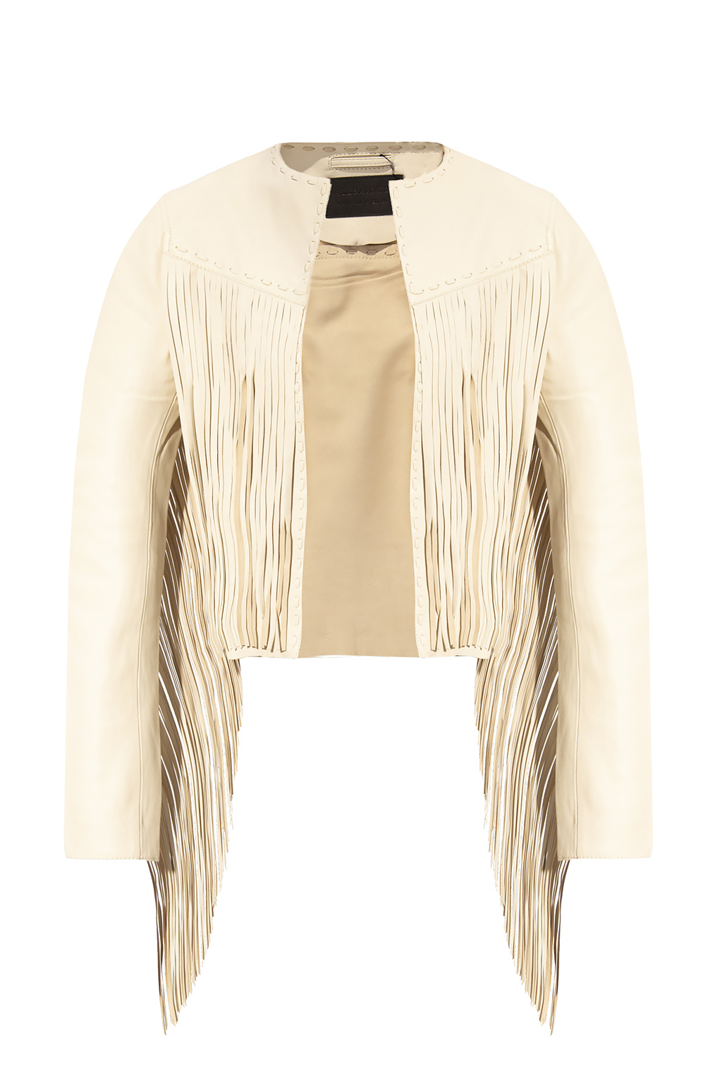 All saints fringe outlet jacket